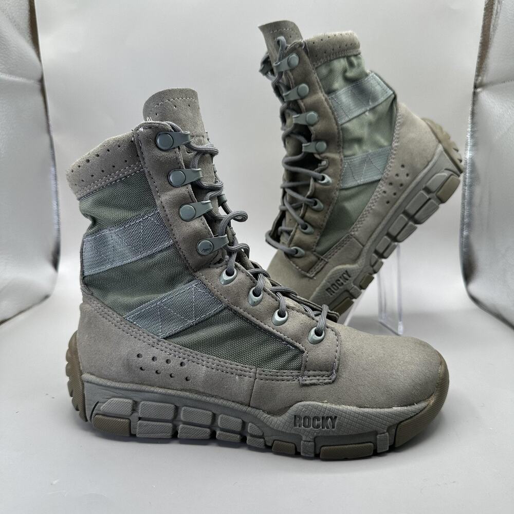 Rocky C4T Trainer Boots Mens Size 4 Wide Sage Green Tactical Military 1073